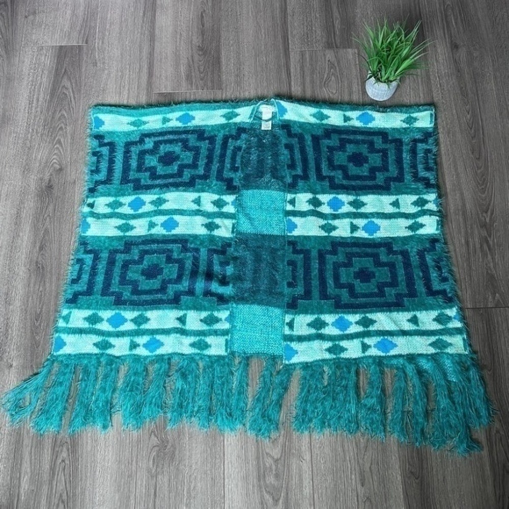 Free People Diamondback Cozy Kimono In Emerald Combo One Size